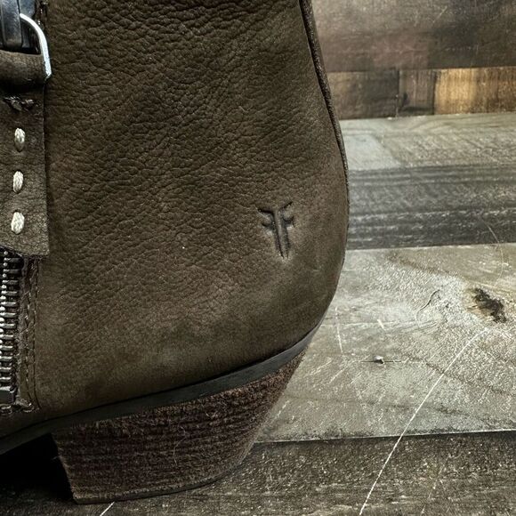 FRYE judith ankle booties womens size 10 brown suede - Picture 4 of 11